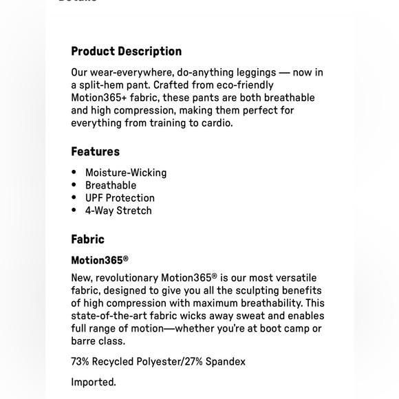 Ladies Fabletics Motion 365 Leggings - Size Medium - EUC! - Picture 6 of 6